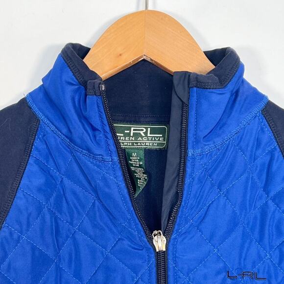 L-RL Lauren Active Ralph Lauren Blue Navy Activewear Fitness Jacket - Picture 3 of 12